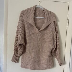 Cozy Knit Women's Sweater - Tan